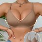 Women's Deep V Wireless Bras Non Underwire Push Up Seamless Padded Comfort Bra