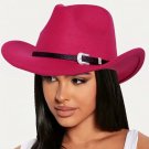 Pink Western Cowboy Hat Outback Cowgirl Hat Rode Felt Hat