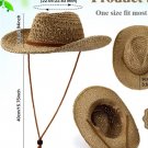 Unisex WESTERN COWBOY RODEO HAT SUMMER STRAW STYLE COWBOY RIDING