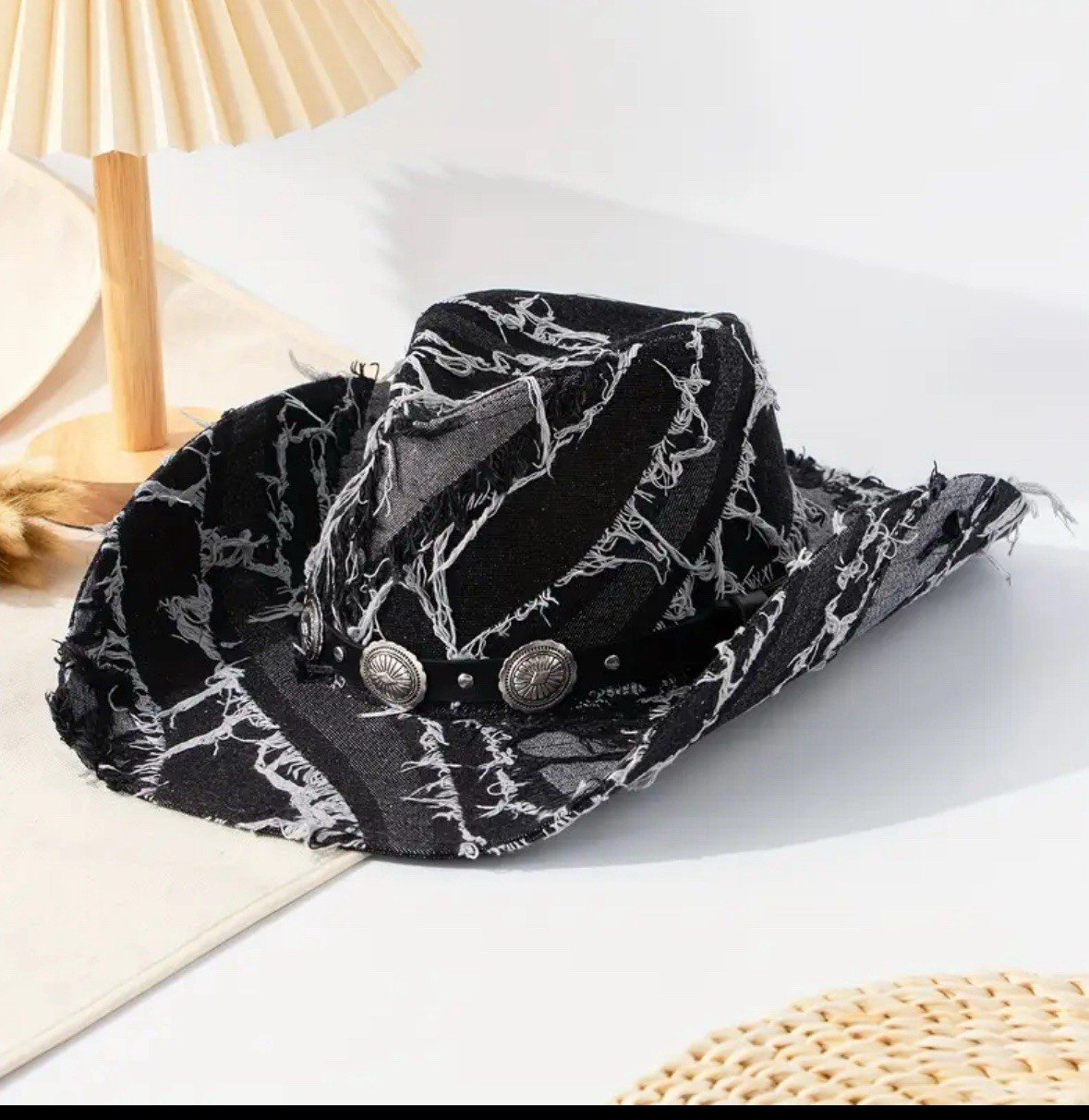 Western Black Denim Hat