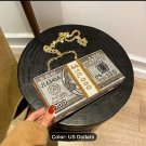 Creative Fashion New Money Clutch Rhinestone Purse 10000 Dollars Stack Bags