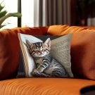 Cat Linen Pillow Cover