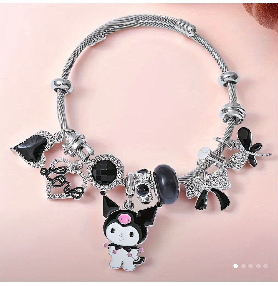 Hello Kitty Kimono Sanrio Dangle Blue Charm Bracelet