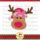 Christmas Reindeer Girl SVG DXF Christmas Silhouette & Cricut Cut Files CHSVG29