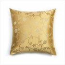 Gold Vines Embroidery Pillow