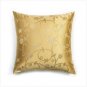 Gold Vines Embroidery Pillow