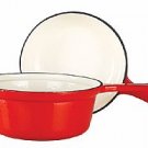 Kinetic-2-IN-1 = 1.3L saucepan with 17.5cm frypan lid- RED (creamy interior)