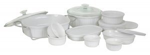 French White- 17-Pc Cookware Set