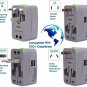 Worldwide Universal Adapter Protected Electrical Plug Built-in Safety Shutters