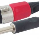 10 Meter 3Pin XLR Female to 1/4inch TS MONO Male Microphone 2 Cable set