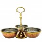 Indian Serve Ware Pickle Stylish Condiment Holder Three Serving Bowls