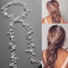 Pearl Wedding Hair Vine Crystal Bridal Dress Accessories Diamante Head accessori