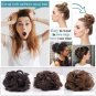 Messy Curly Dish Hair Claw Bun Hairpieces Clip Combs Clip in Ponytail Synthetic