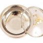 Copper Hammered Cassrole "Handi" Glass Cover Lid Serving Dishes 500 ML Capacity