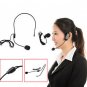Professional Wired Dynamic Headset Electret Headworn Black Head Mic