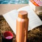 Copper Matt Lacquered Finish 1 Liter Bottle Set 2 Bottle Ayurveda Copper Utensil