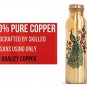 AYURVEDA COPPER Peacock Printed Lacquer Coated Pure Copper Water Bottle 2 Set
