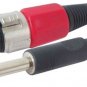 10 Meter 3 Pin XLR Female to 1/4inch TS MONO Male Microphone 2 Cable set