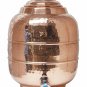 100% PURE COPPER 8 LITRE DISPENSER/MATKA POT WITH ONE STEET TAP SET