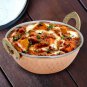 4 Pcs Indian Serving Bowl Copper Stainless Steel Hammered Karahi Serve Dishes