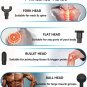 Massage Gun Handheld 6 Speeds Percussion Facial gun for Pain Relief with 4 Heads