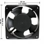 AC Axial Cooling Blower Exhaust Rotary Fan 120mm Axial fan with 220V Set of 2