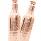 Copper Hammered Wine Shape 1 liter Water Bottle Ayurvedic copper Vessel ( 2 Pcs)