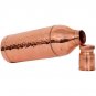 Copper Hammered Wine Shape 1 liter Water Bottle Ayurvedic copper Vessel ( 2 Pcs)