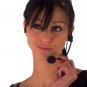 Professional Wired Unidirectional Headset Electret Headworn Black Mic