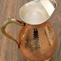 Hammered Steel Copper Jug Pitcher with Brass Handle, Drinkware & Serveware