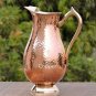 Hammered Steel Copper Jug Pitcher with Brass Handle, Drinkware & Serveware