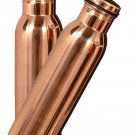 100% Pure Copper Plain Design 950 ML Bottle, Set of 2 Ayurveda Health Benefit