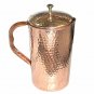 100% Pure Copper Hammered 1500 ML Jug with 4 Copper Glasses Set Ayurveda Benefit
