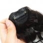 Real Human Hair Curly Hair Extension Natural Hair Streak Strands Natural Black