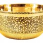 PURE Brass Embossed Designed Bowl/KATORI, Set of 6 Best for Home Hotel Resturant