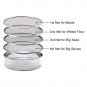 Stainless Steel 4 in 1 Interchangeable Sieve Set of 5, Flour Chalni, Food Strain