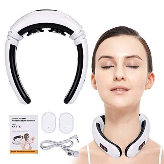 Massager Electric Smart Neck Full Body Massage with 6 Modes 16 Levels & 2 Pads