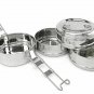 4-Tier Stainless Steel Tiffin Box Lunch Box, Leakproof, Heat Resistance. Office