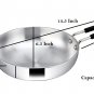 Premium Aluminium Fry Pan, Silver (500 ML) Strong & Durable, Dishwasher Safe