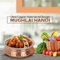 Copper Stainless Steel Tableware Serving Bowl Indian Serveware Handi 4 set