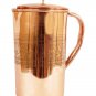 Embossed Design 100%Pure Copper Plain Luxury 1500 ml Jug with 4 copper Glass Set