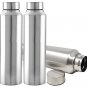 Stainless Steel 3 Pieces Fridge Water Bottle/Refrigerator bottle 1000 ML Silver