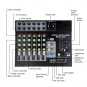 EMM 6-Channel Stereo Echo Dj Sound Mixer With Usb & Bluetooth For Parties