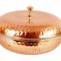 Steel Copper Casserole Donga Bowl/copper Handi with Lid and Serving Spoon