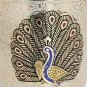 Pure Brass Mughlai Style Peacock Design Glass Tumbler, 250 ML, Set of 6