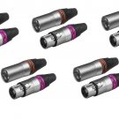 3 Pin Mic connector Male & Female Combo Amplifier Guitar Mixer Connectors 5 Set