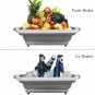 Kitchen Cutting Chopping Board Sink Tub Storage Basket Vegetable
