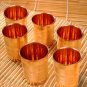 Ayurveda Pure Copper Plain Luxury 1500 ML Jug with 6 copper Tumbler Set