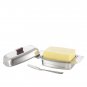Stainless Steel Butter Box Container Dish for 500 Gram with lid and Knife 2 Pcs
