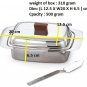 Stainless Steel Butter Box Container Dish for 500 Gram with lid and Knife 2 Pcs